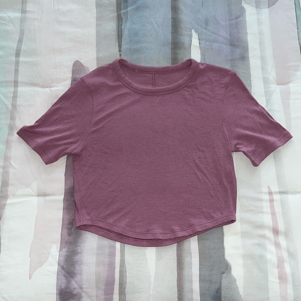 lululemon athletica Purple Cropped Tee